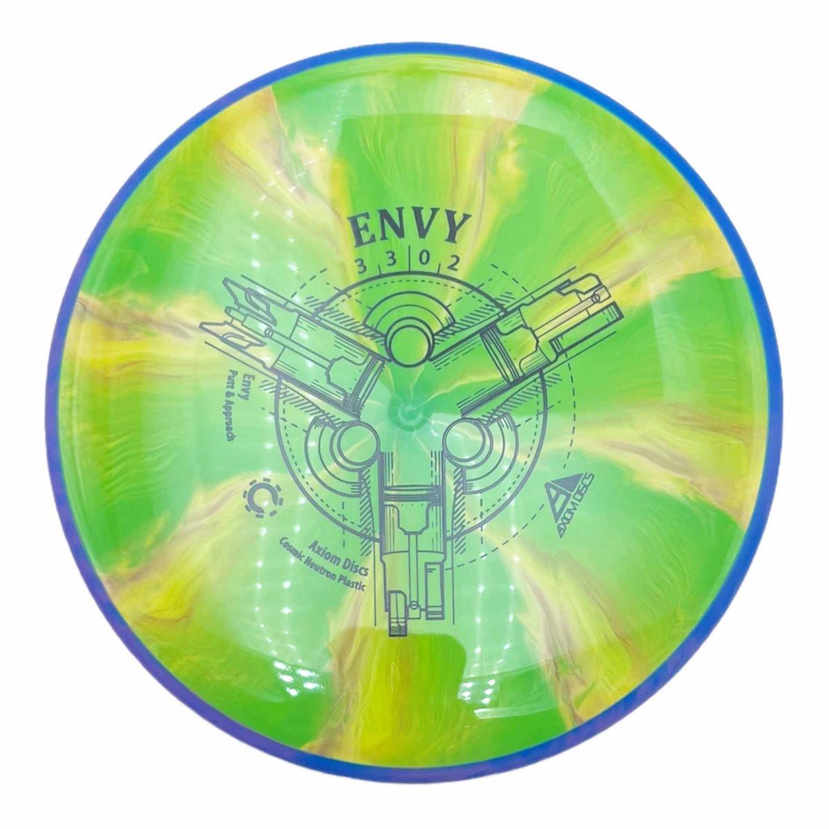 Axiom Discs Cosmic Neutron Envy putter and approach - Green / Blue