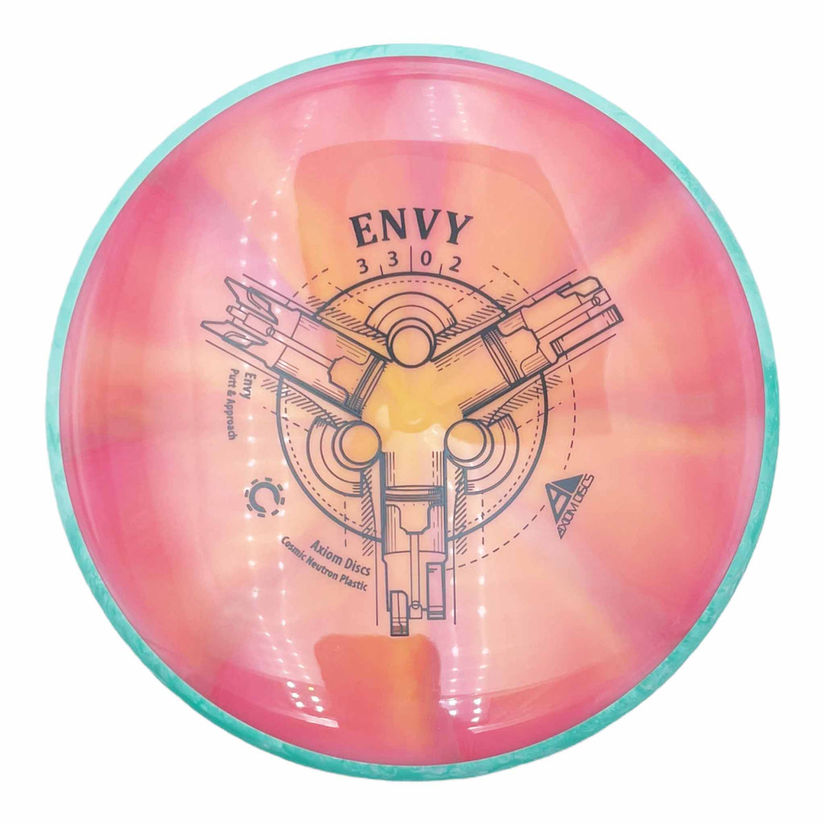 Axiom Discs Cosmic Neutron Envy putter and approach - Orange / Light GReen