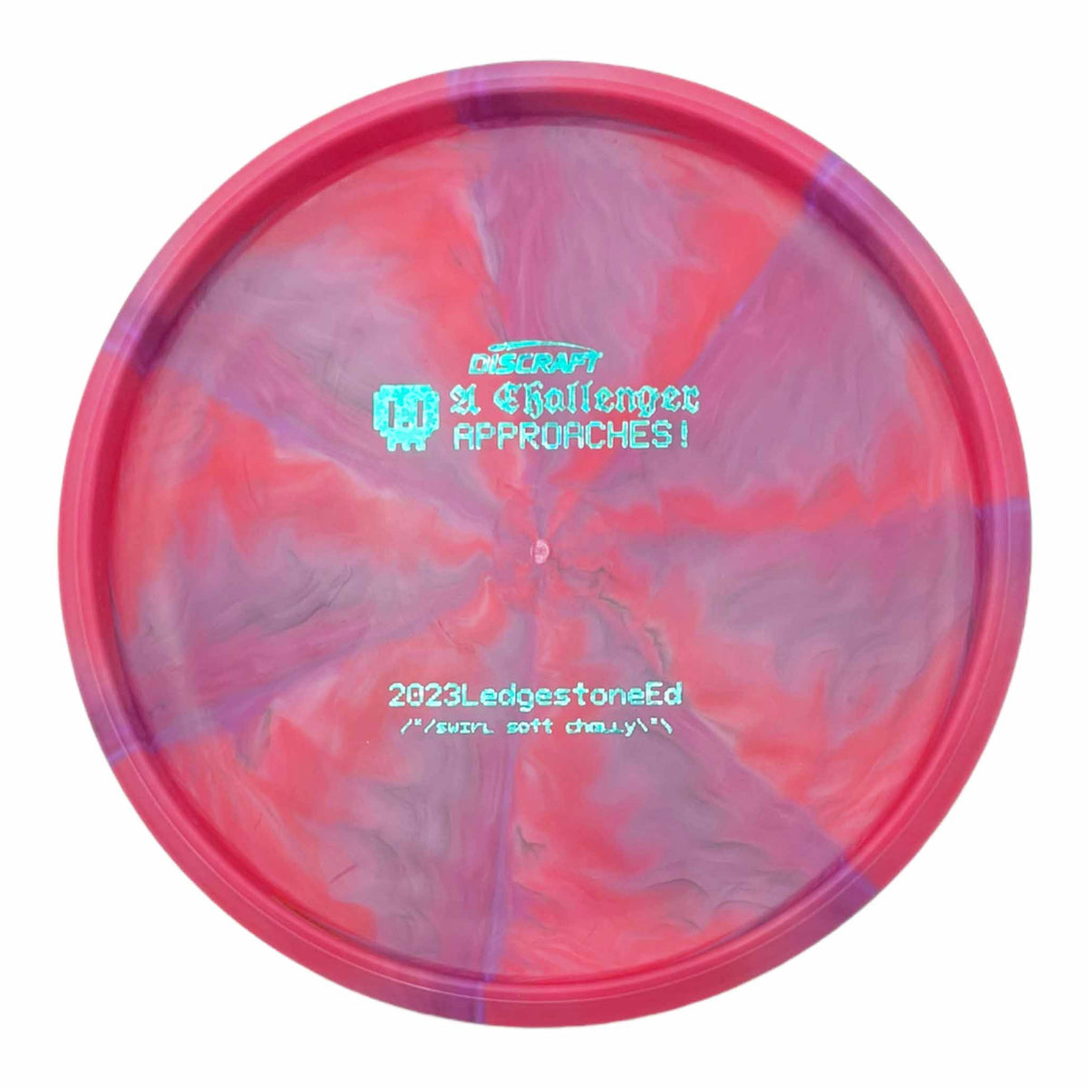 Discraft Ledgestone 2023 Swirl Soft Challenger putter - Red / Purple / Blue