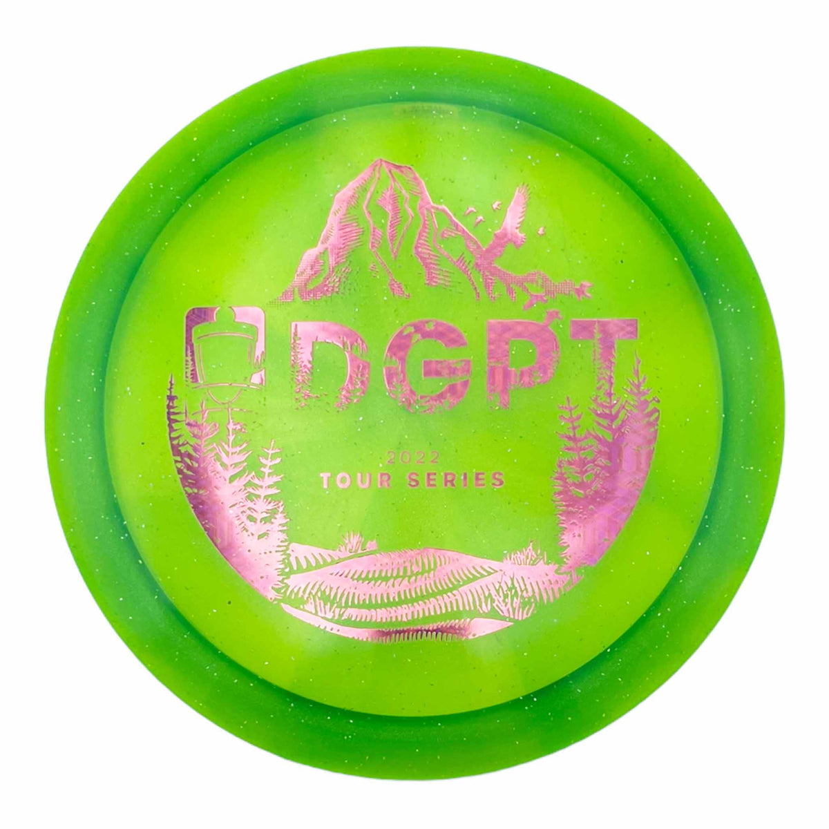 Discraft DGPT 2022 Swirl Z Sparkle Vulture distance driver - Green / Pink