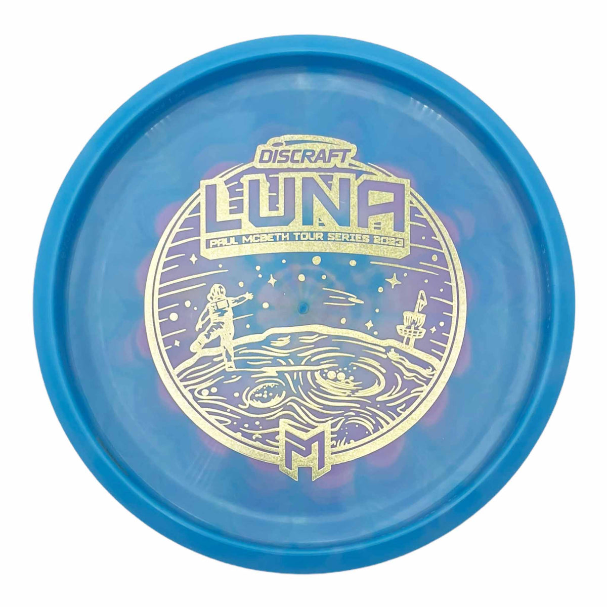 Discraft 2023 Paul McBeth Tour Series Luna putter and approach - Blue / Gold