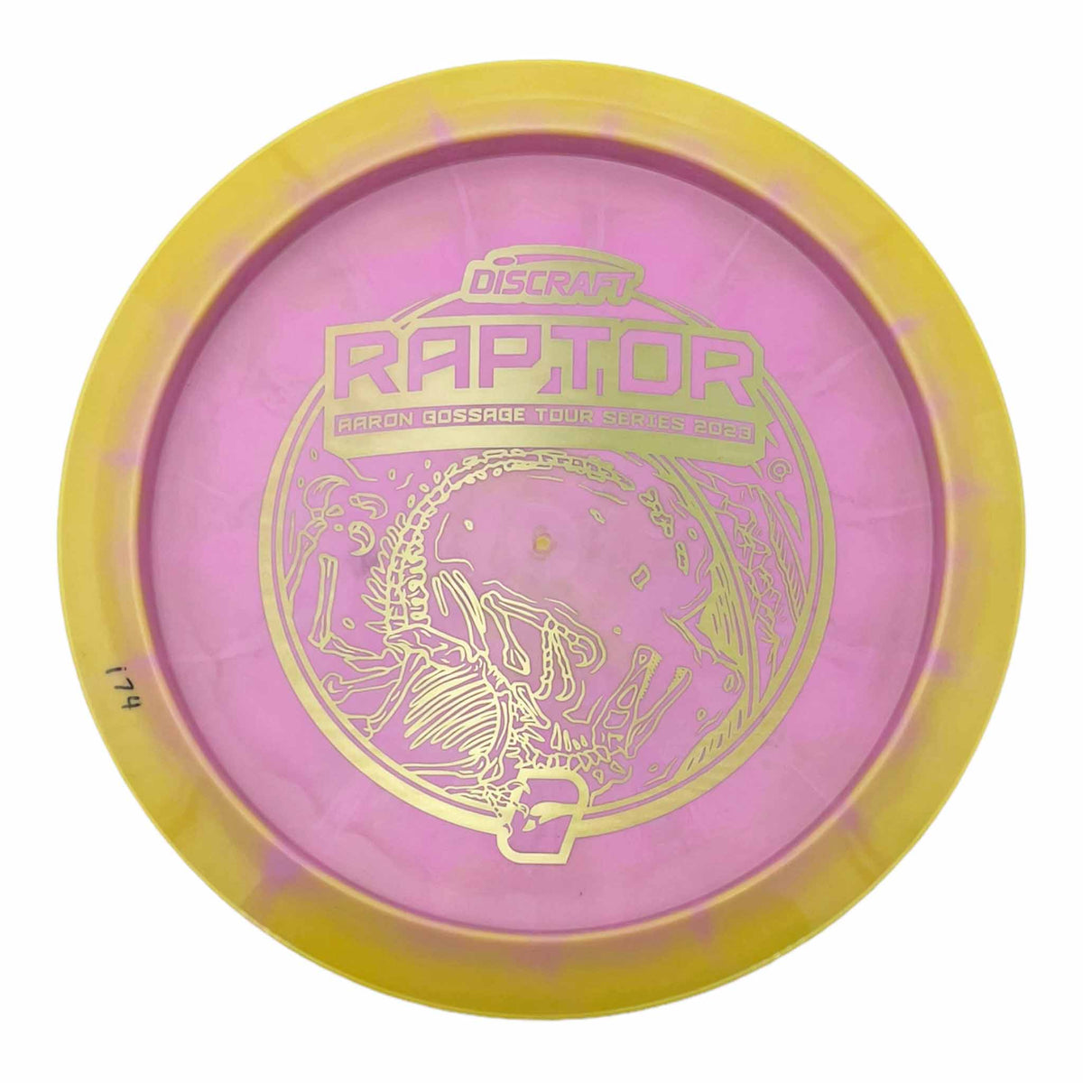 Discraft 2023 Aaron Gossage Tour Series Raptor distance driver - Yellow / Pink