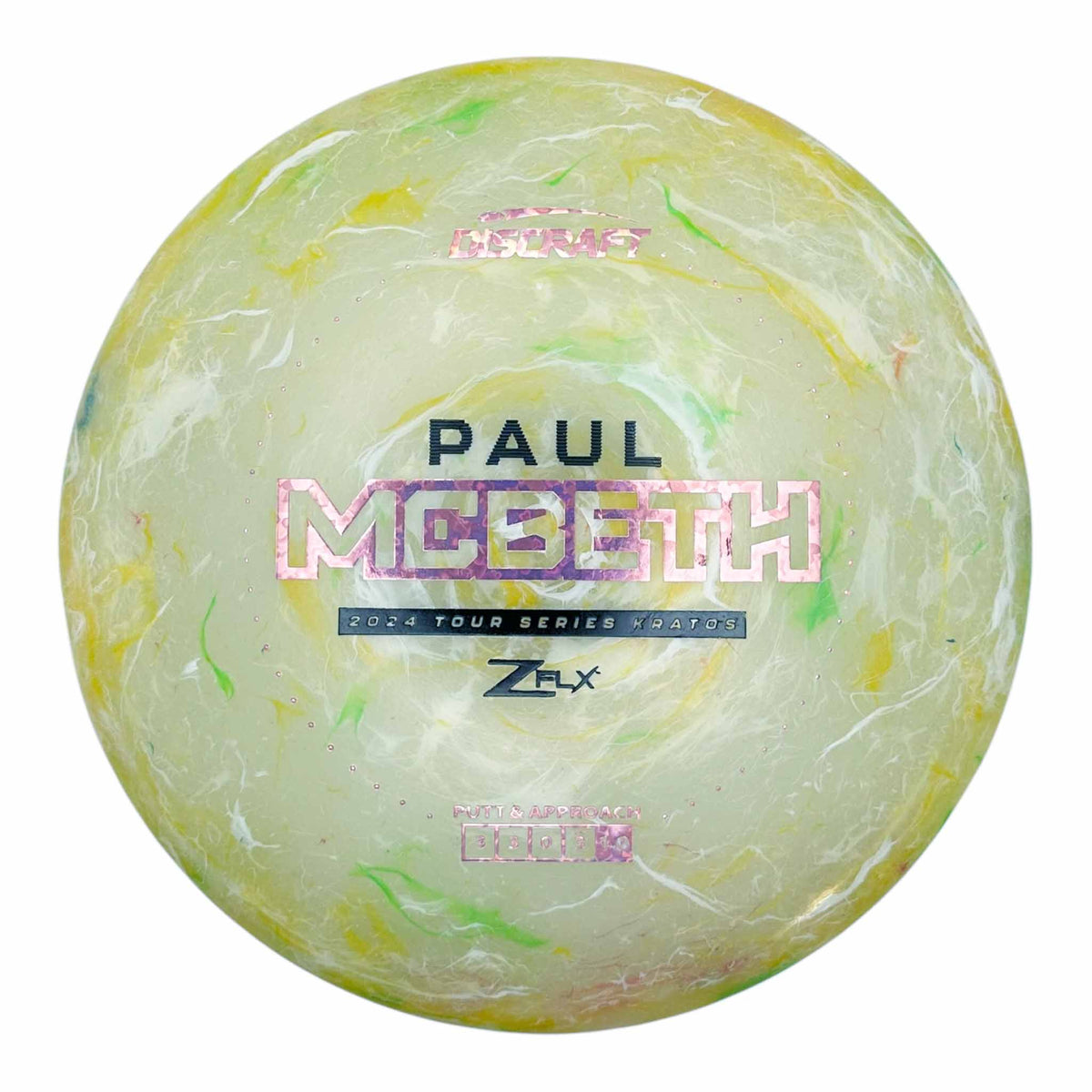 Discraft 2024 Paul McBeth Tour Series Z Jawbreaker FLX Kratos - Yellow