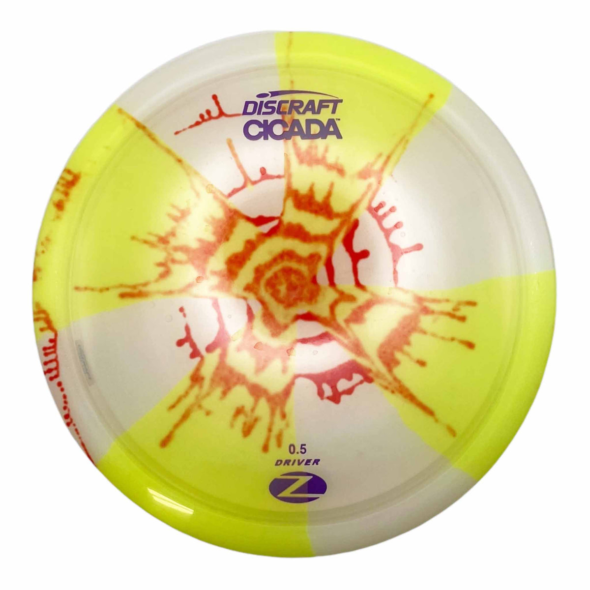 Discraft Z-Line Fly Dye Cicada - White / Yellow / Orange