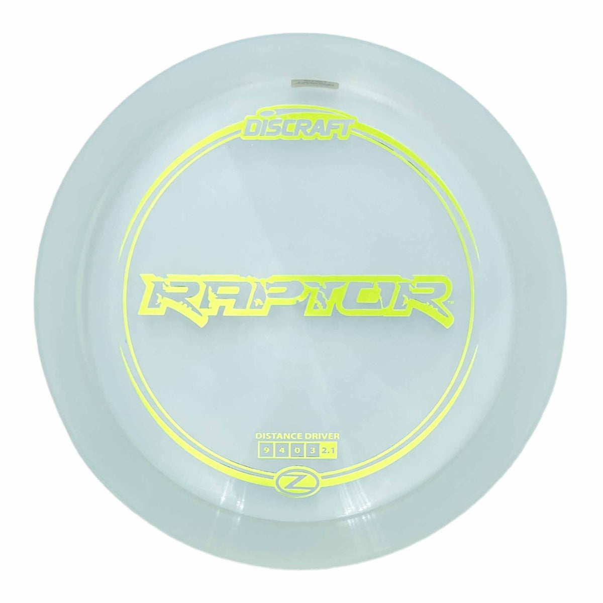 Discraft Z Line Raptor distance driver - Clear / Yellow