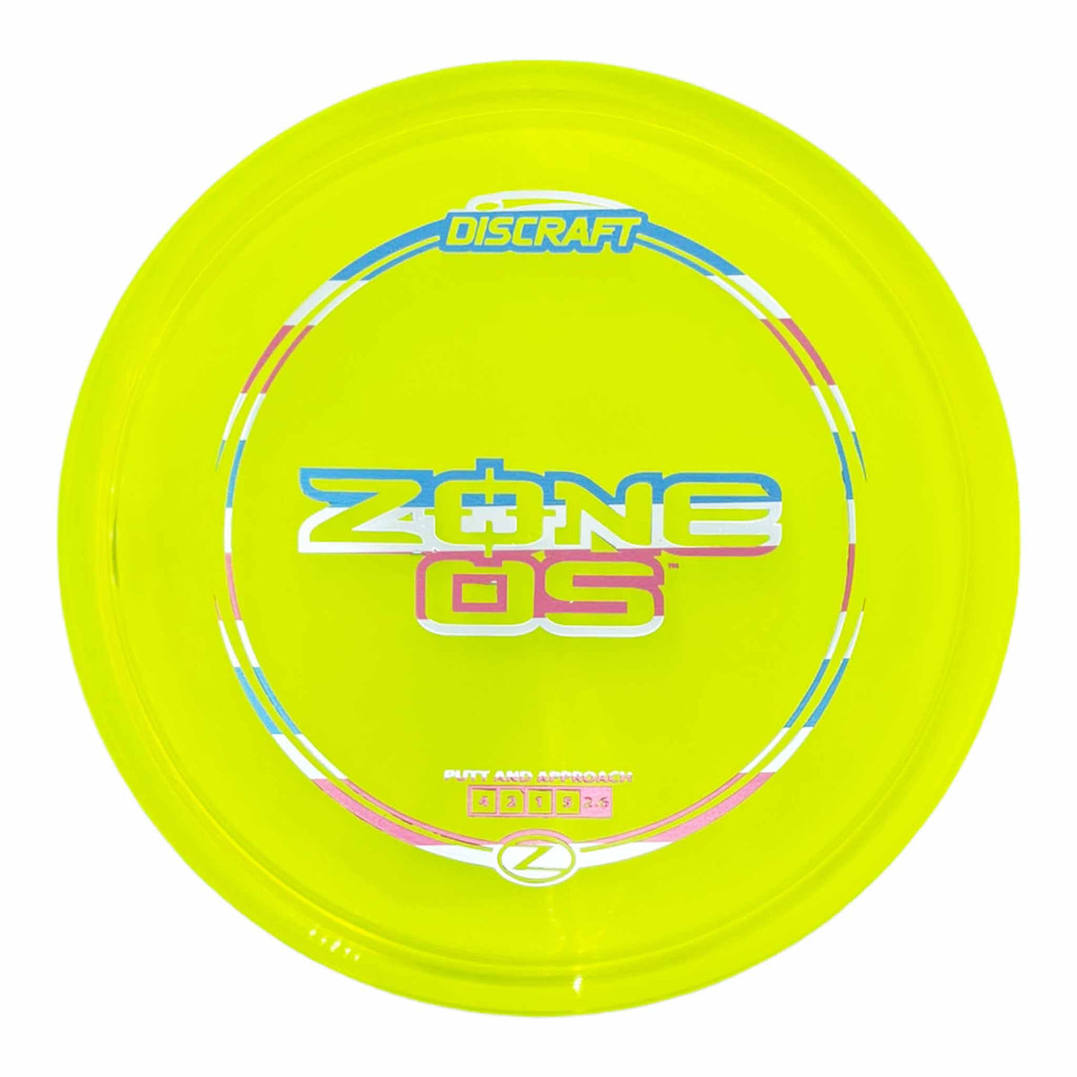 Discraft Z-Line Zone OS putter and approach - Yellow / Red / Blue