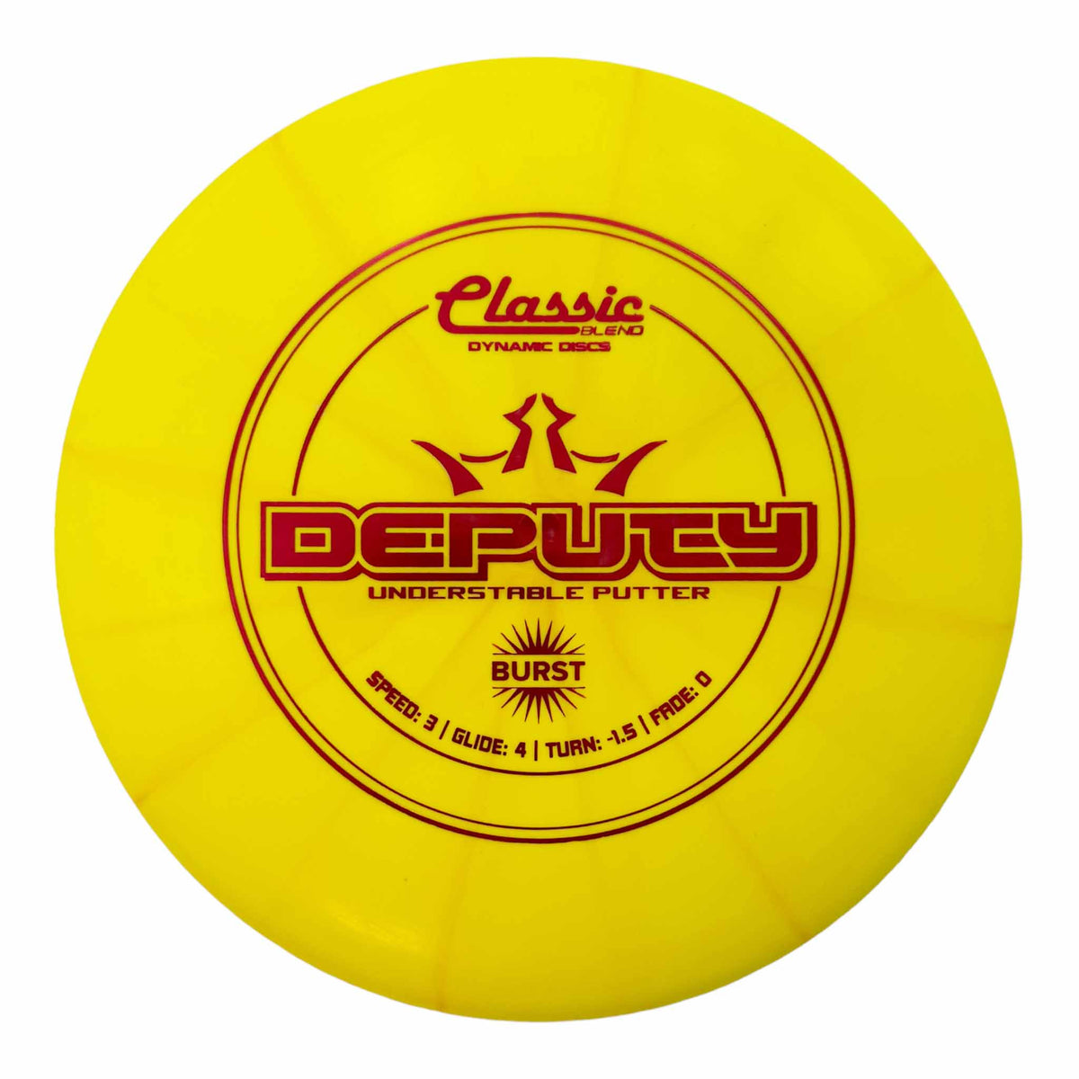 Dynamic Discs Classic Blend Burst Deputy putter - Yellow