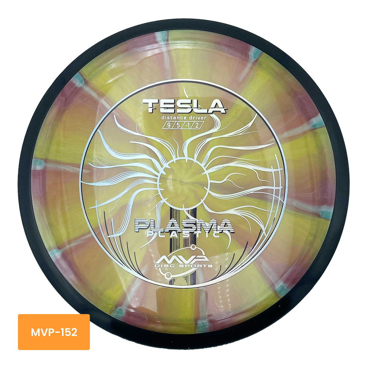 MVP Disc Sports Plasma Tesla distance driver - Yellow / Red