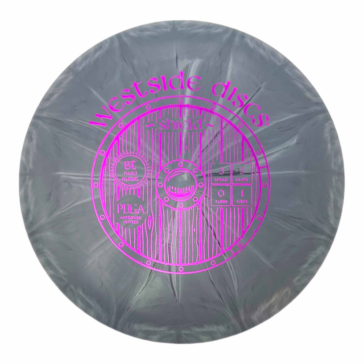 Westside Discs BT Hard Burst Shield putter and approach - Grey / Purple