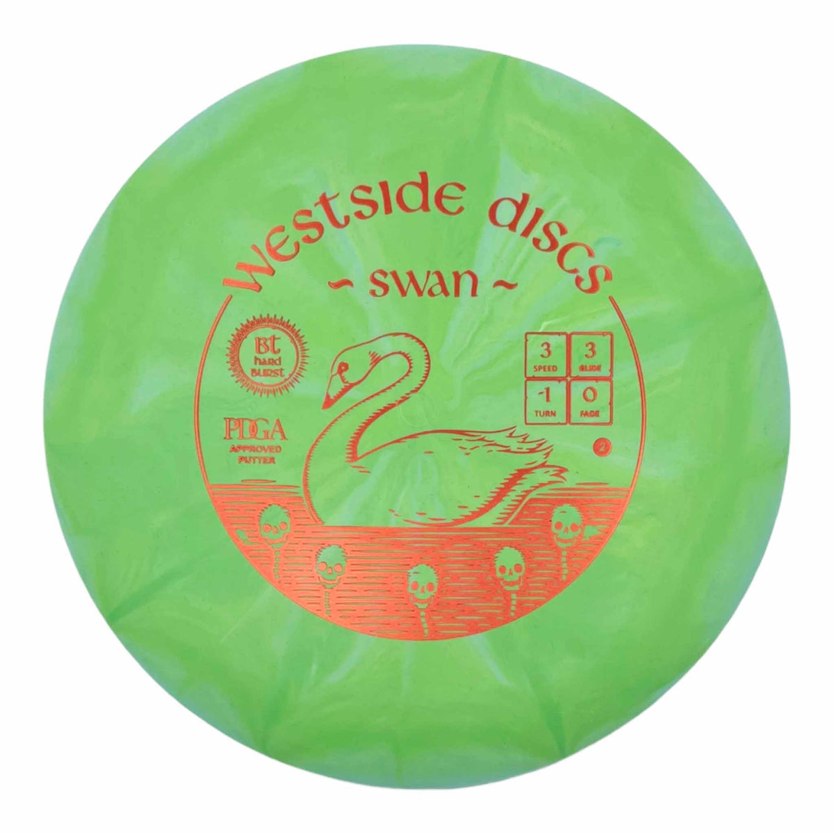 Westside Discs BT Hard Burst Swan putter and approach - Green