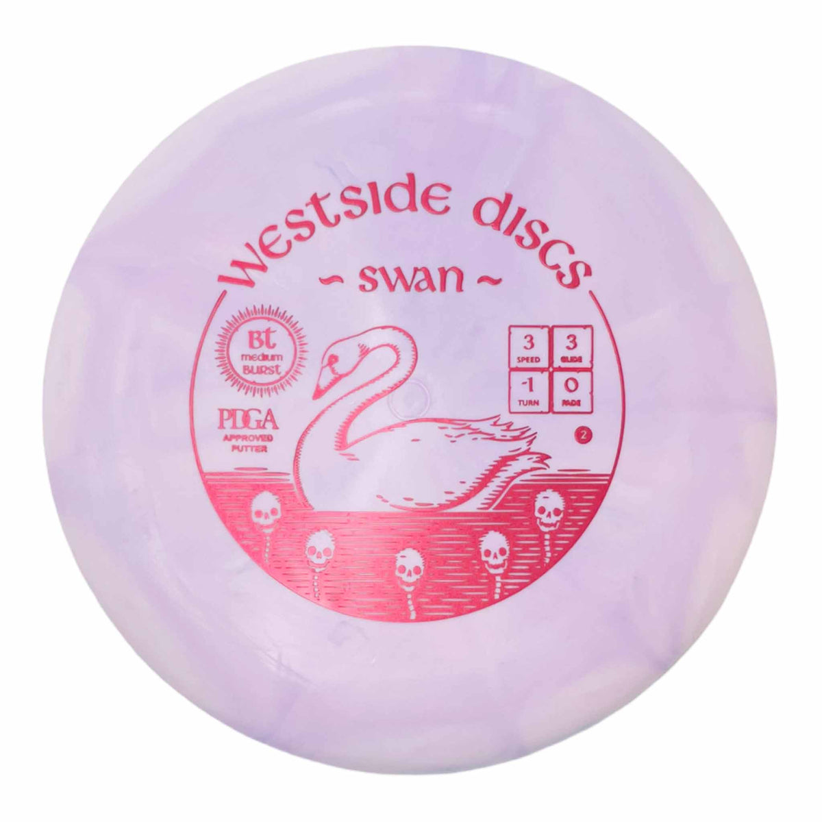 Westside Discs BT Medium Burst Swan putter and approach - Purple