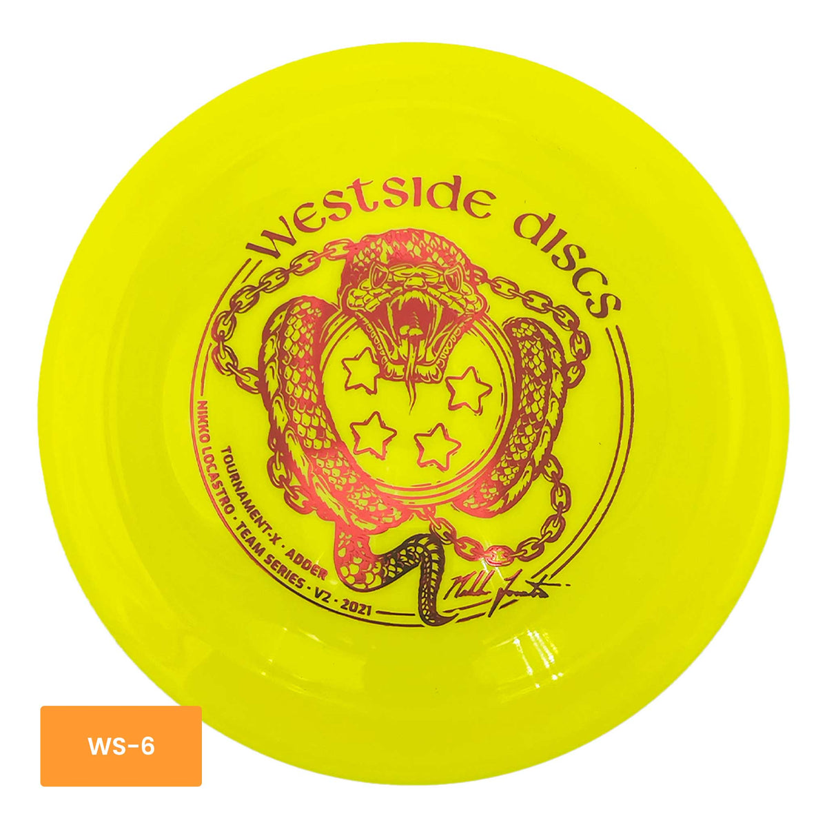 Westside Discs Westside Discs Tournament-X 2021 Nikko Locastro Team Series V2 Adder distance driver