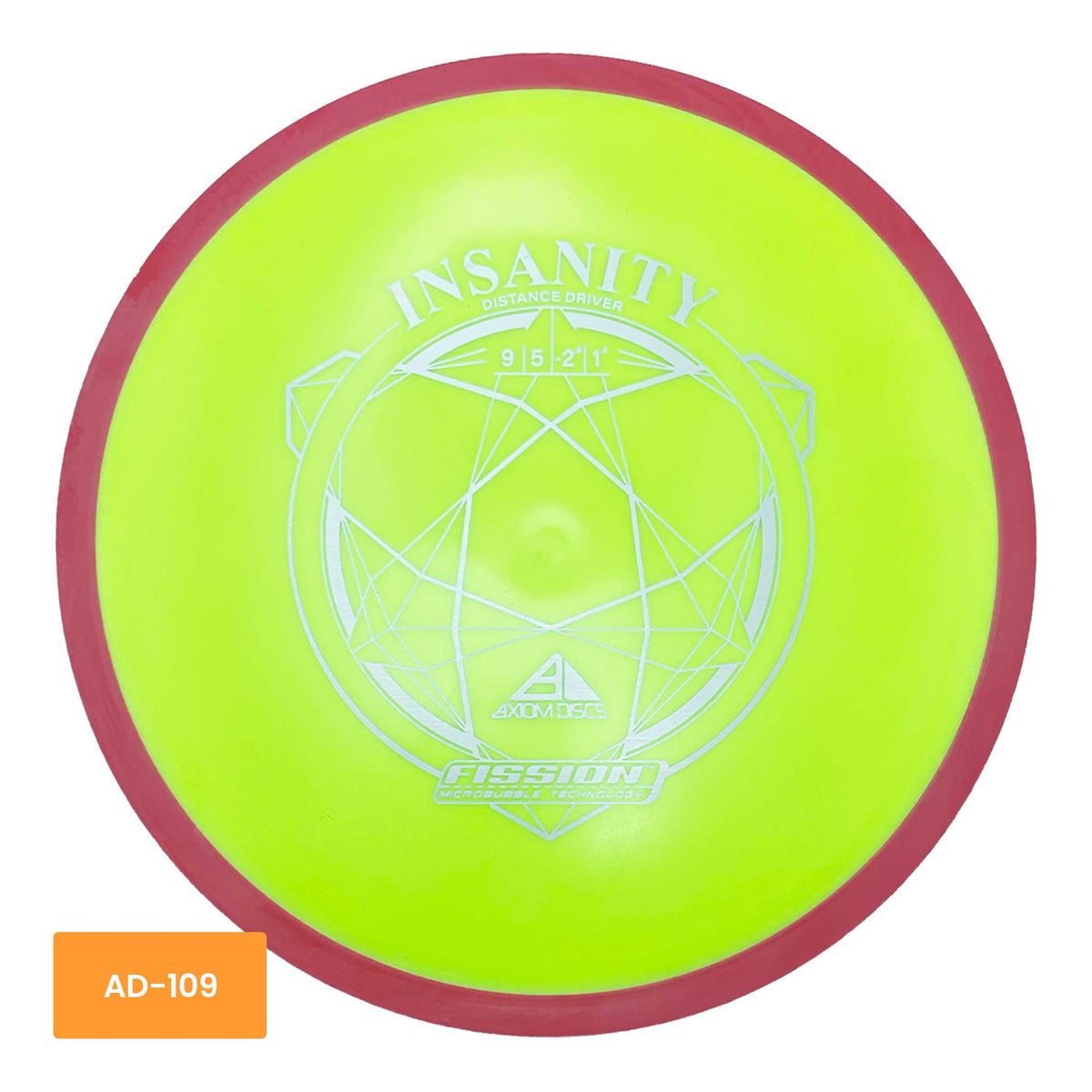 Axiom Discs Fission Insanity distance driver - Lime Green / Red