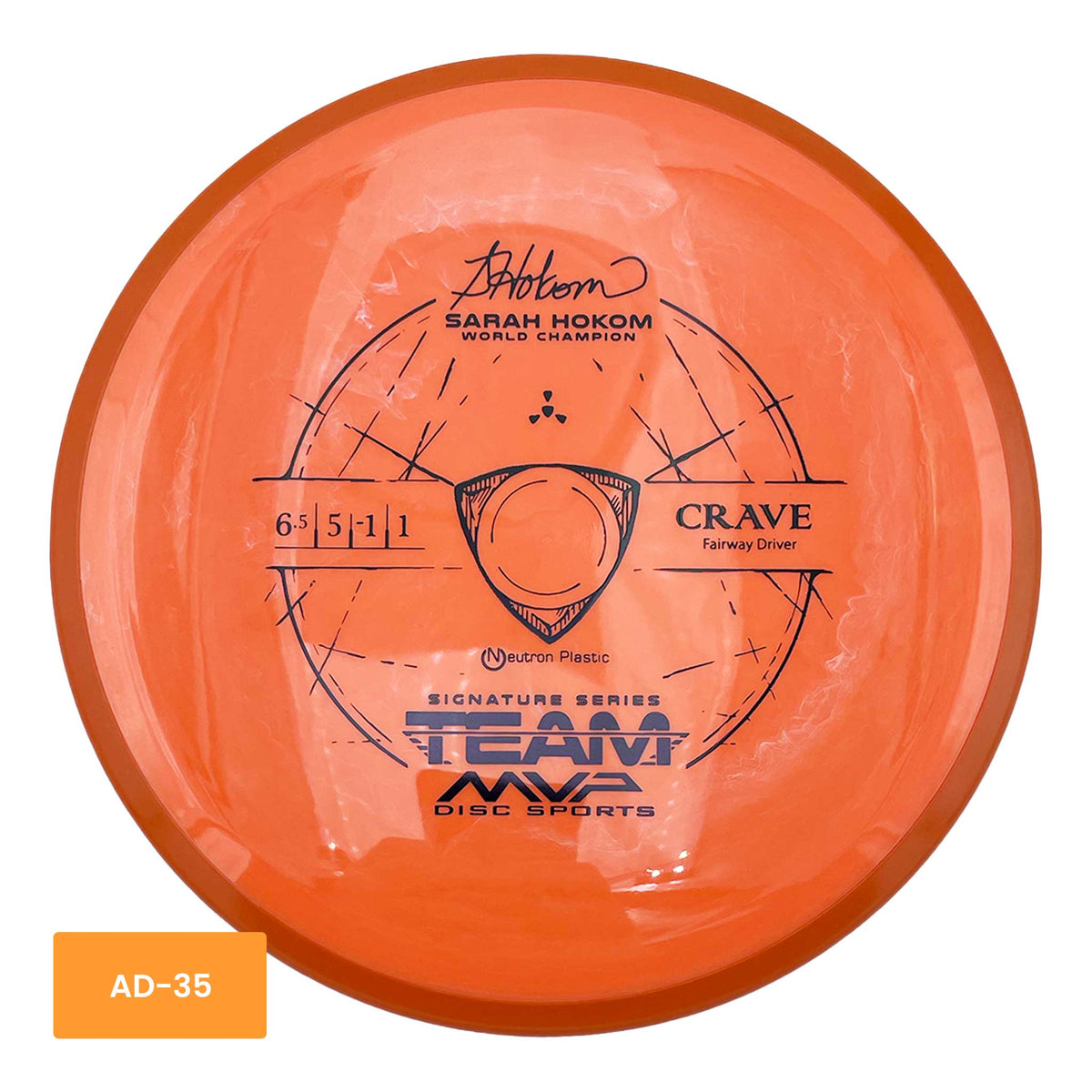 Axiom Discs Neutron Crave Sarah Hokom fairway driver - Orange / Orange