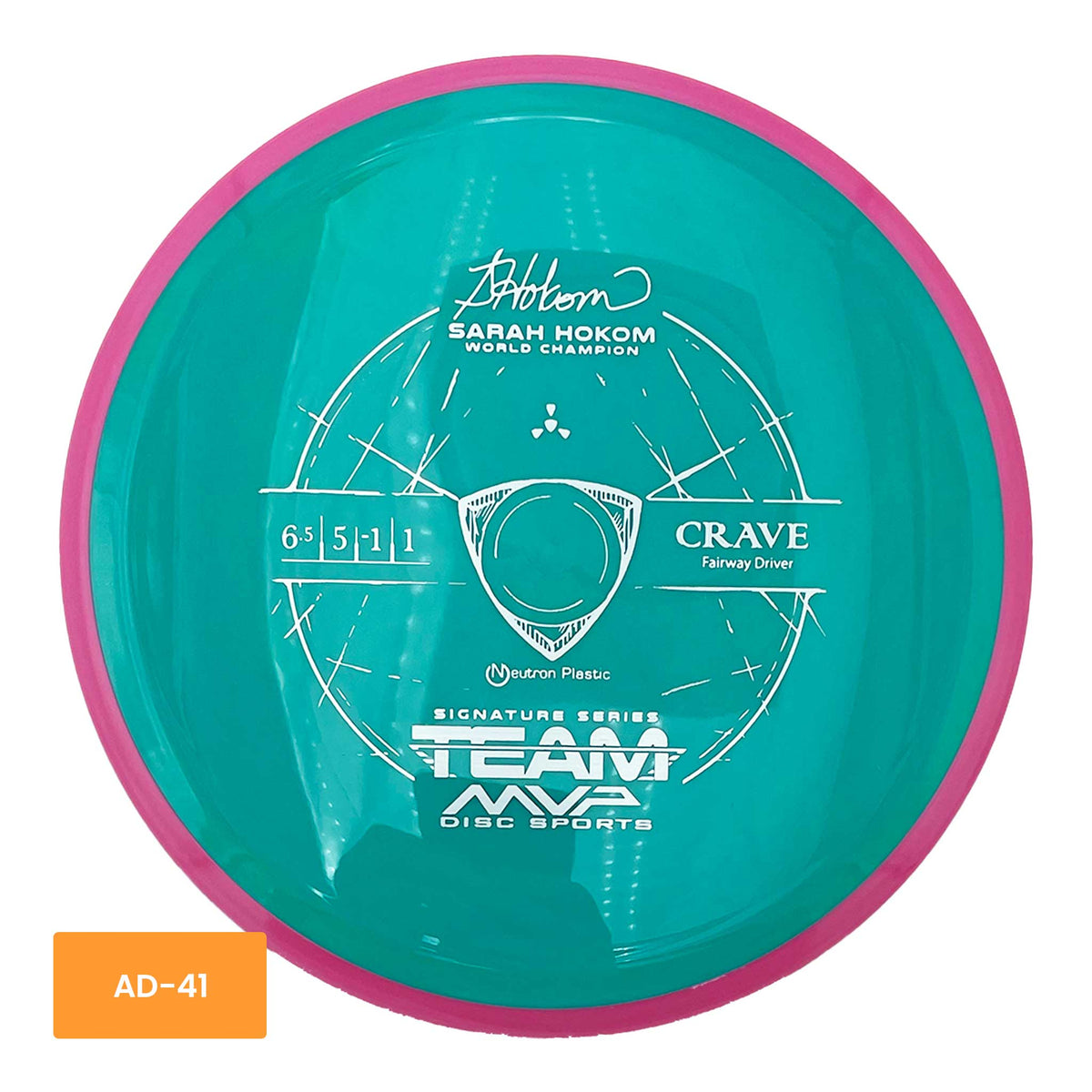 Axiom Discs Neutron Crave Sarah Hokom fairway driver - Teal / Pink