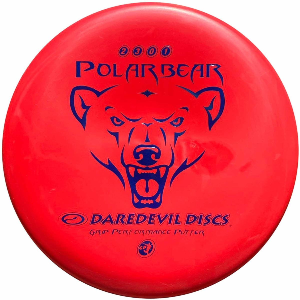 Daredevil Discs Extra Grip Performance Polar Bear putter and approach Red