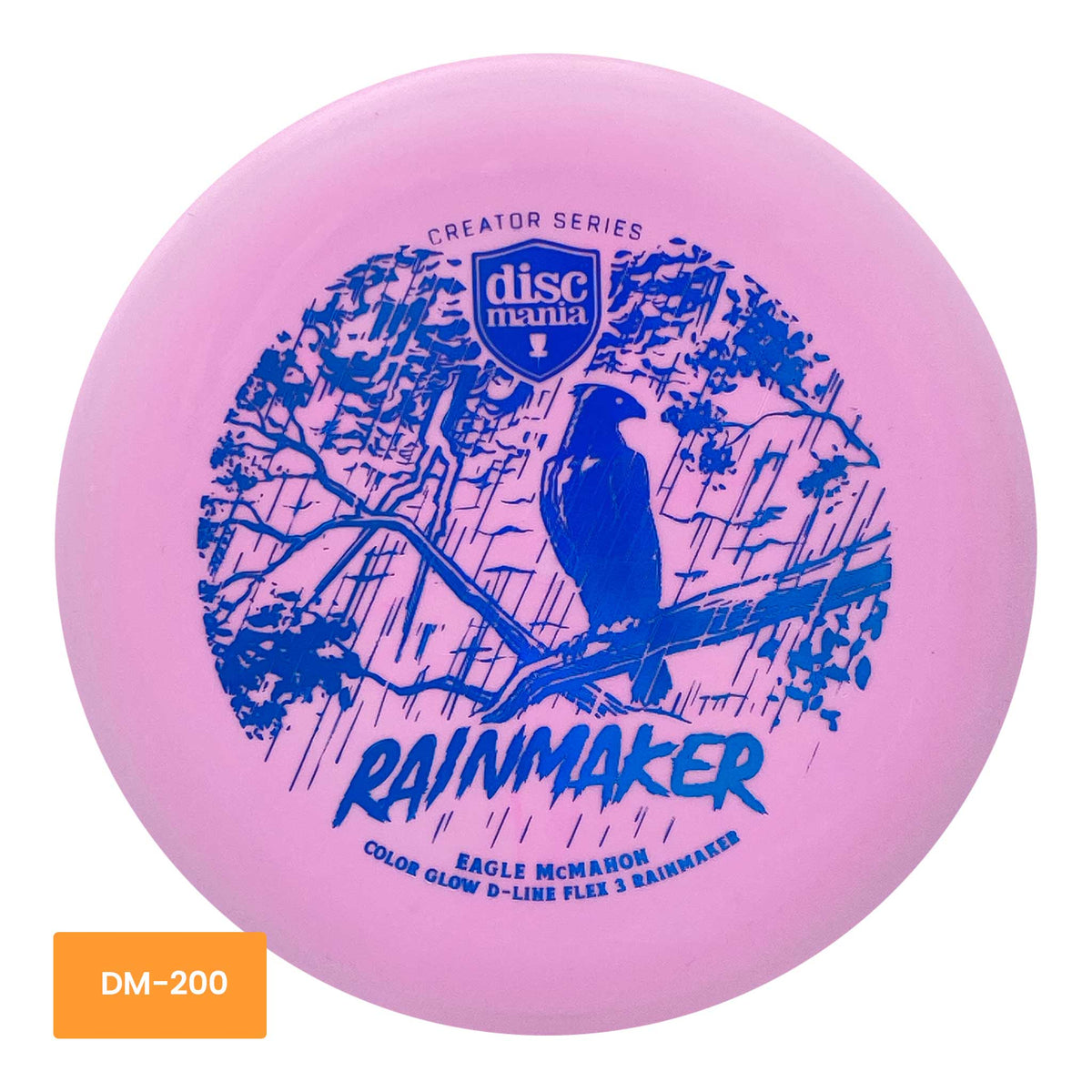 Discmania Creator Series Color Glow D-Line Eagle McMahon Rainmaker Flex 3 putter - Pink/Blue