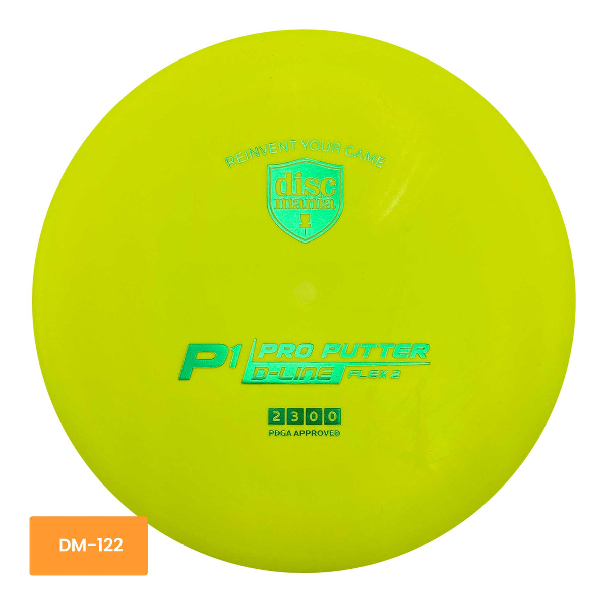 Discmania D-Line P1 Flex 2 Pro Putter - Yellow/Green