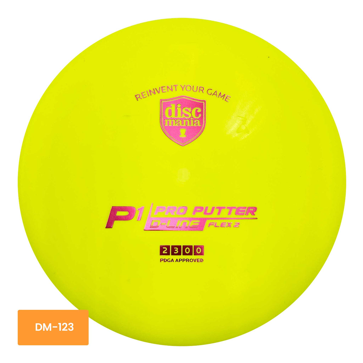 Discmania D-Line P1 Flex 2 Pro Putter - Yellow/Pink