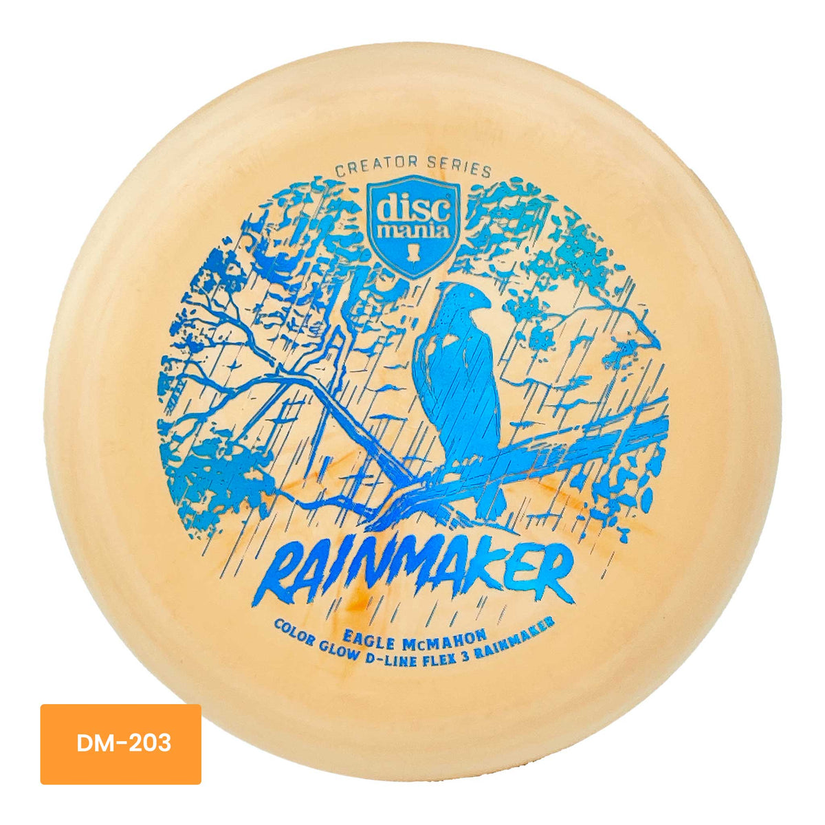 Discmania Creator Series Color Glow D-Line Eagle McMahon Rainmaker Flex 3 putter - Orange / Blue