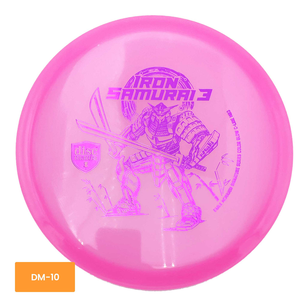 Discmania Iron Samurai 3 Eagle McMahon Signature Series Color Glow C-Line MD3 midrange - Pink / Pink
