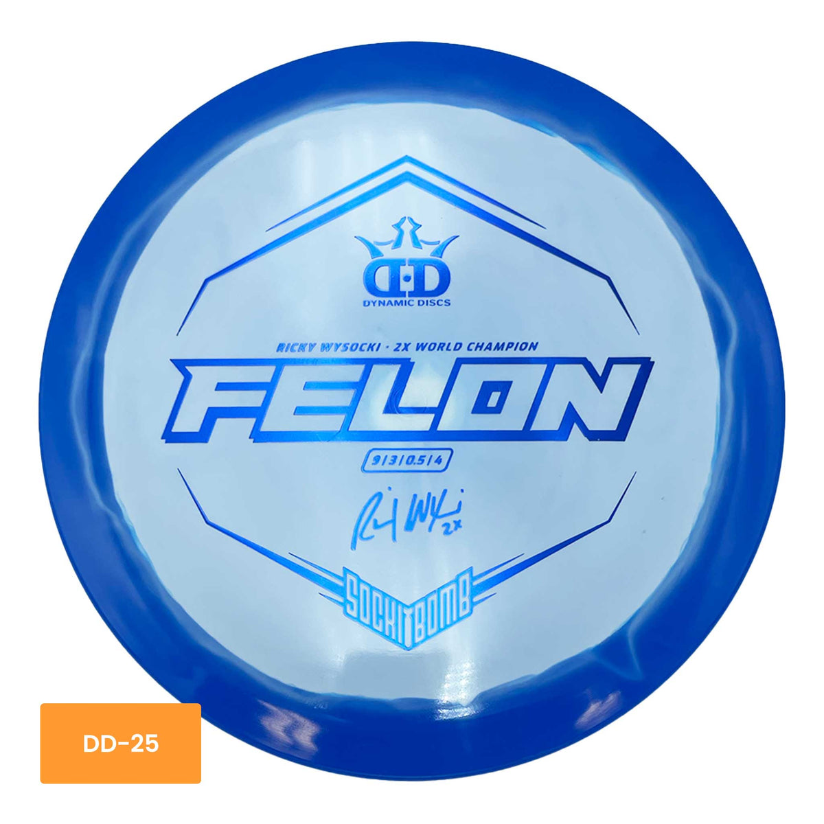 Dynamic Discs Fuzion Orbit Felon Ricky Wysocki Sockibomb fairway driver - Blue