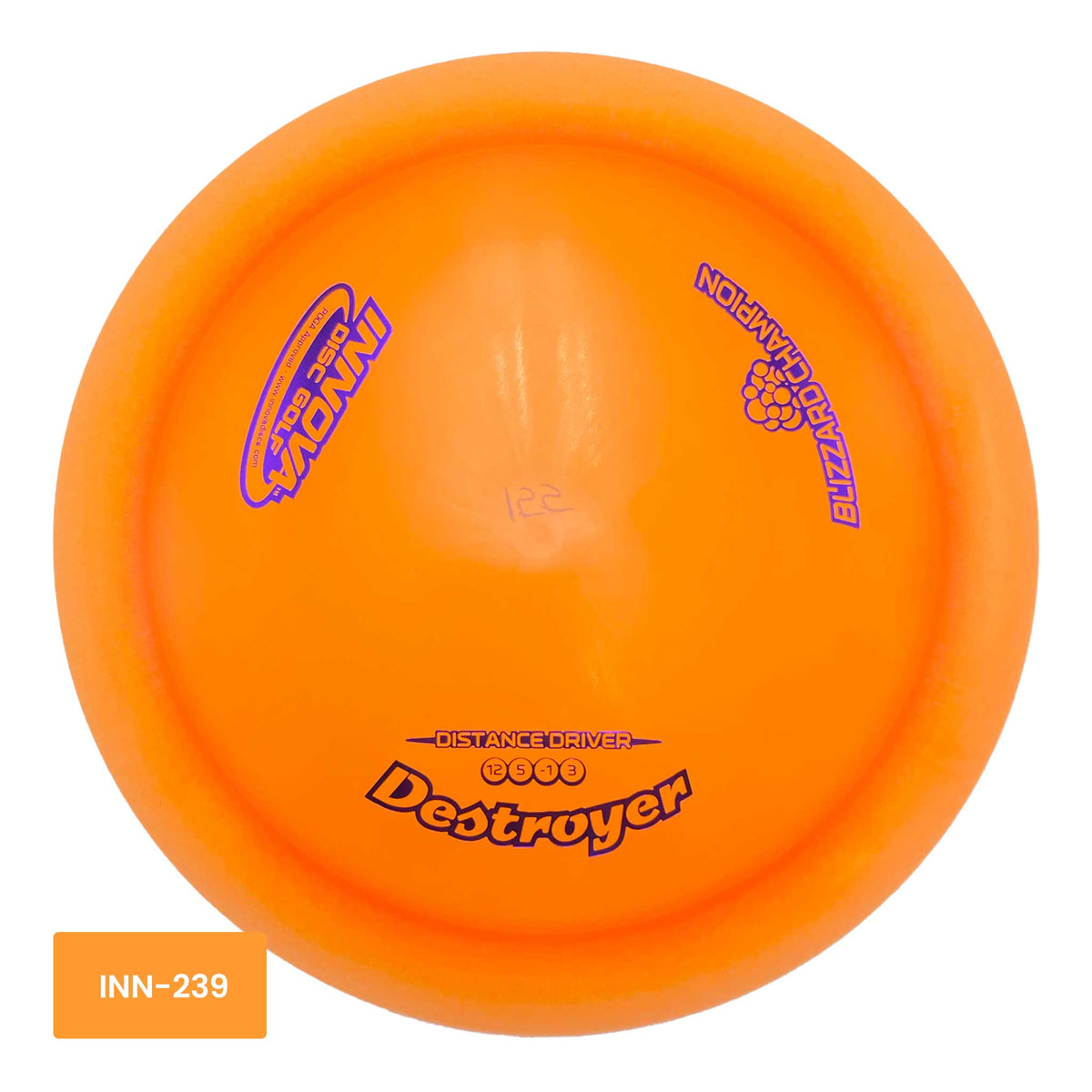 Innova Disc Golf Blizzard Champion Destroyer distance driver - Orange / Purple