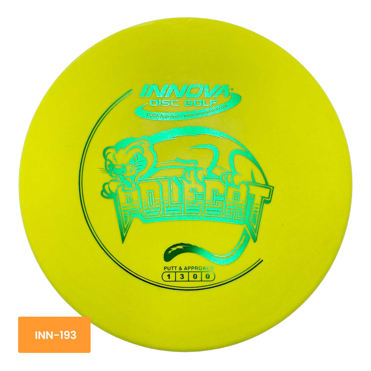 Innova Disc Golf DX Polecat putter and approach - Yellow / Green
