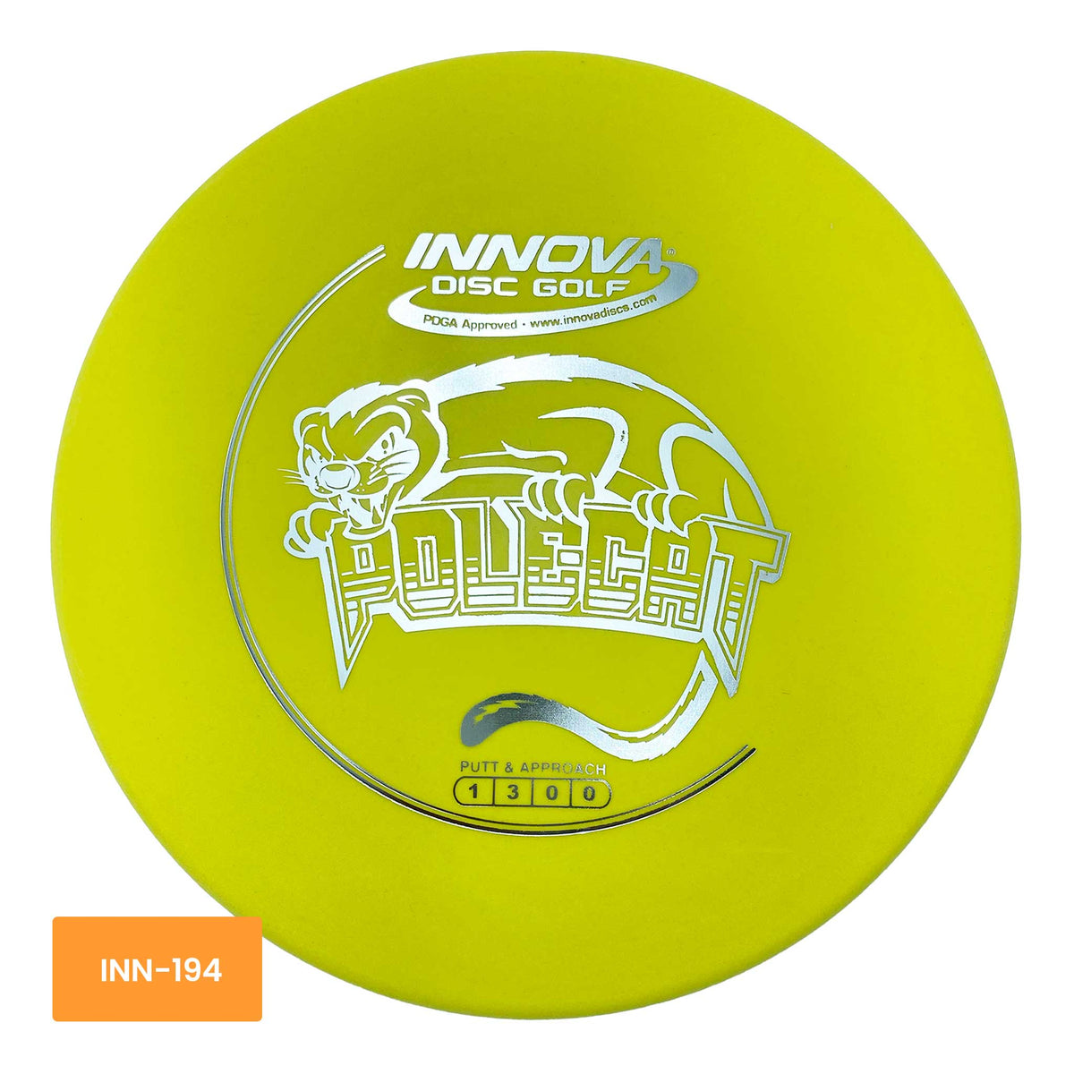 Innova Disc Golf DX Polecat putter and approach - Yellow / Silver