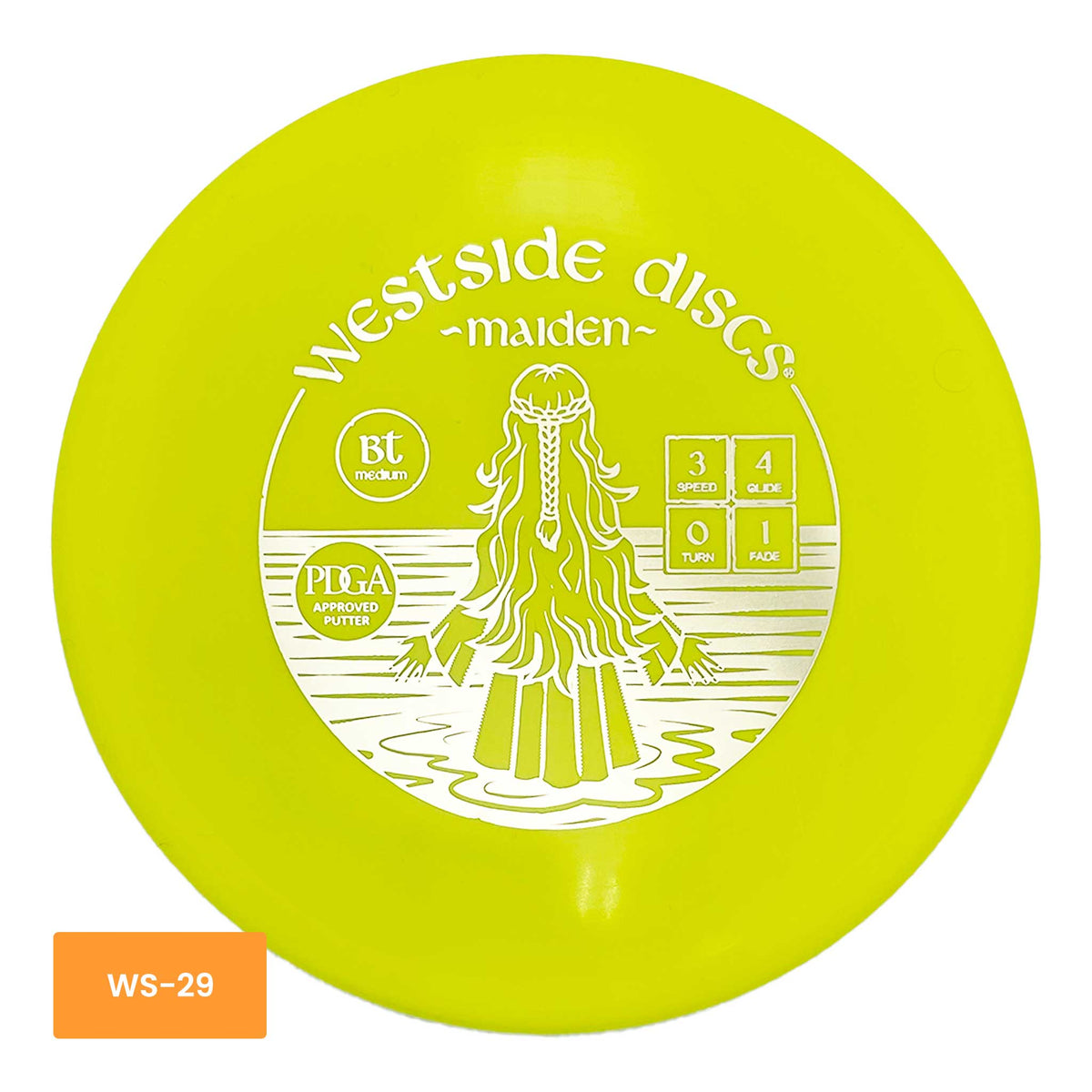 Westside Discs BT Medium Maiden putter and approach - Yellow