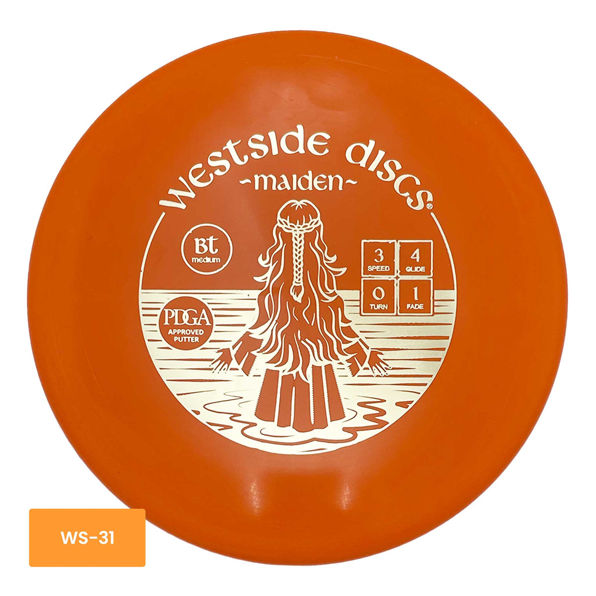 Westside Discs BT Medium Maiden putter and approach - Orange