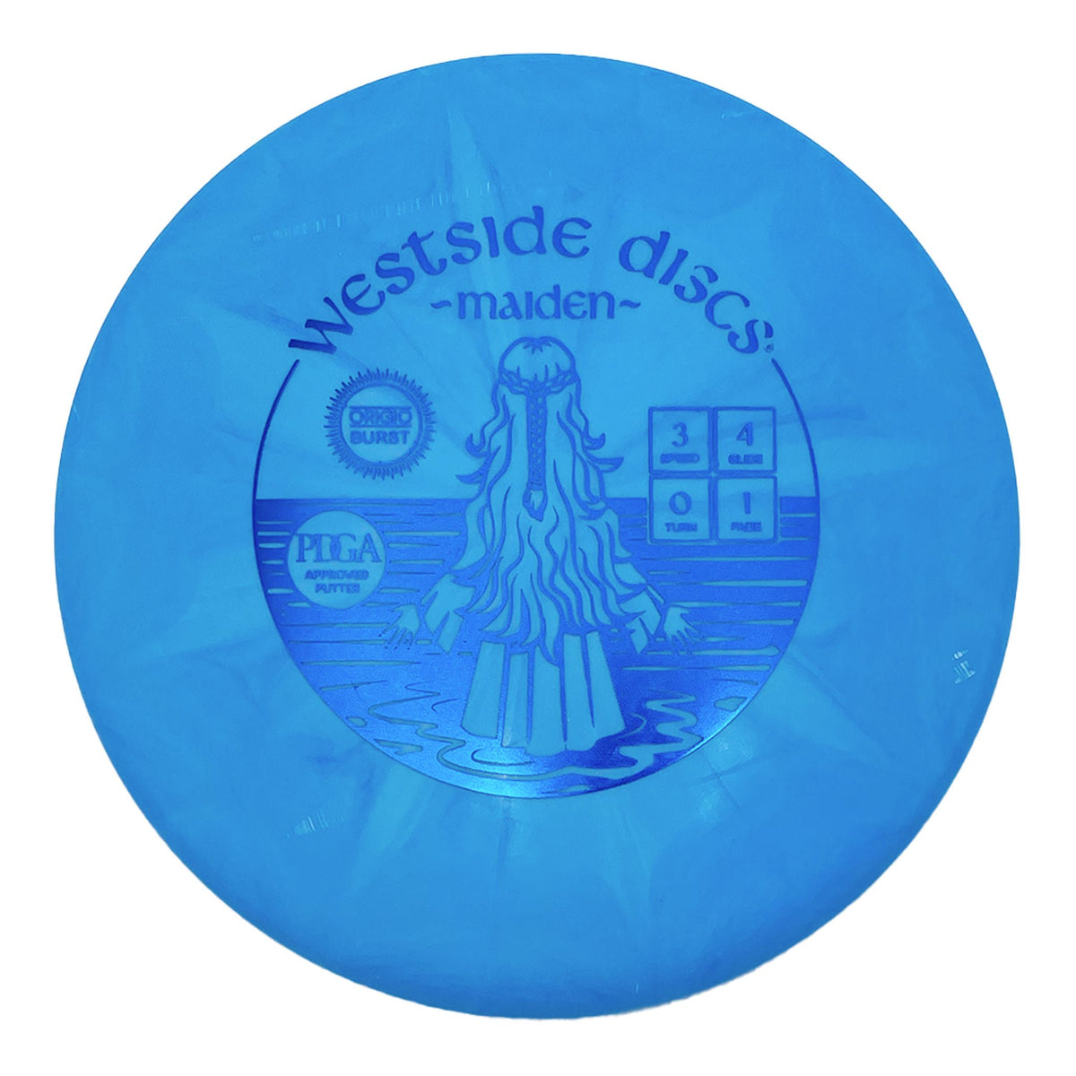 Westside Discs Origio Burst Maiden putter and approach - Blue