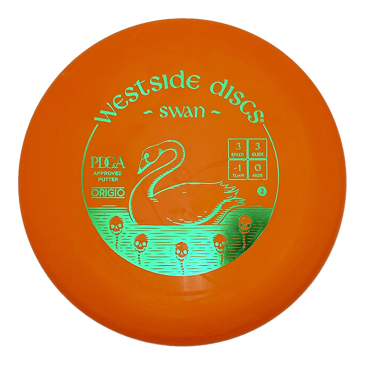 Westside Discs Origio Swan putter and approach orange
