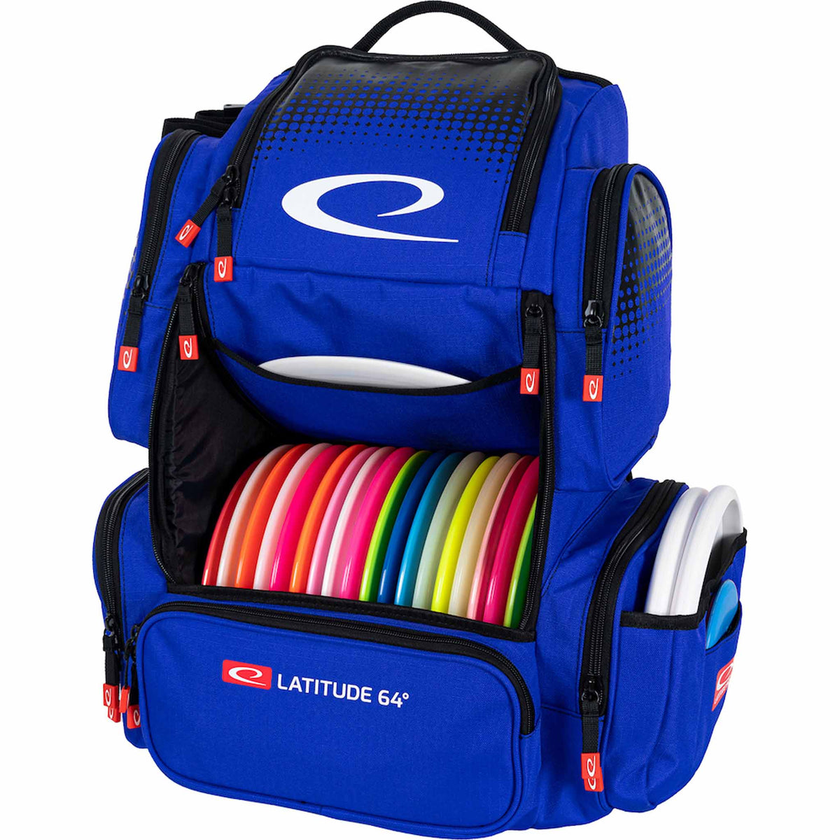Latitude 64 Luxury E4 Disc Golf Backpack - Blue - Open